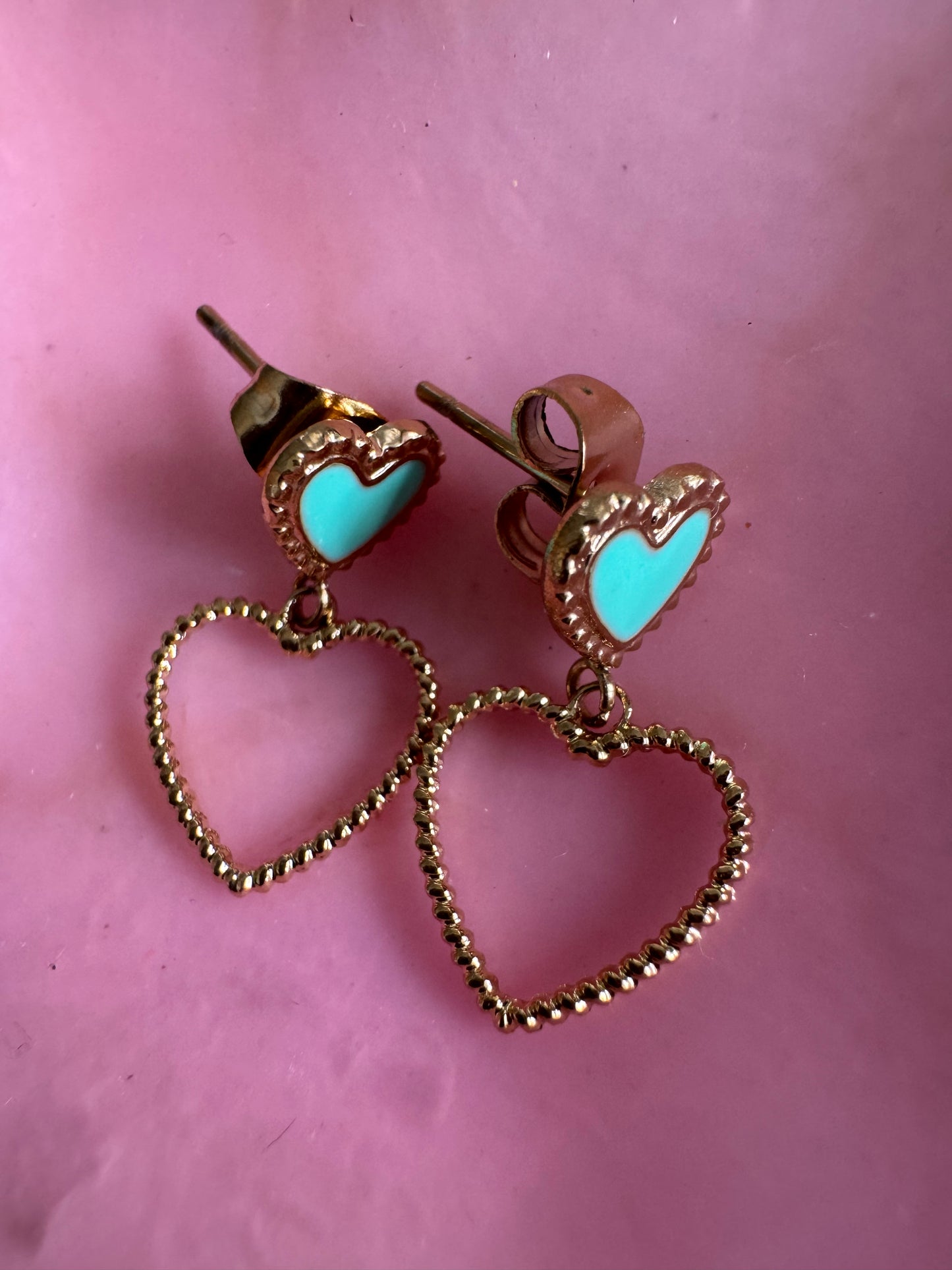 Livia oorbellen turquoise
