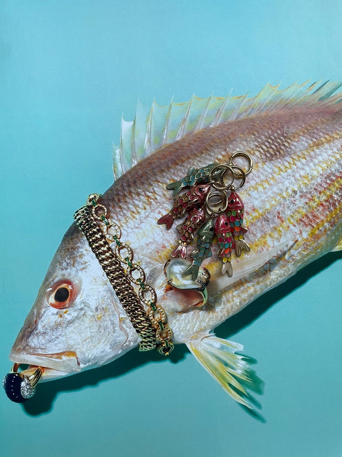Fishie one piece oorbel