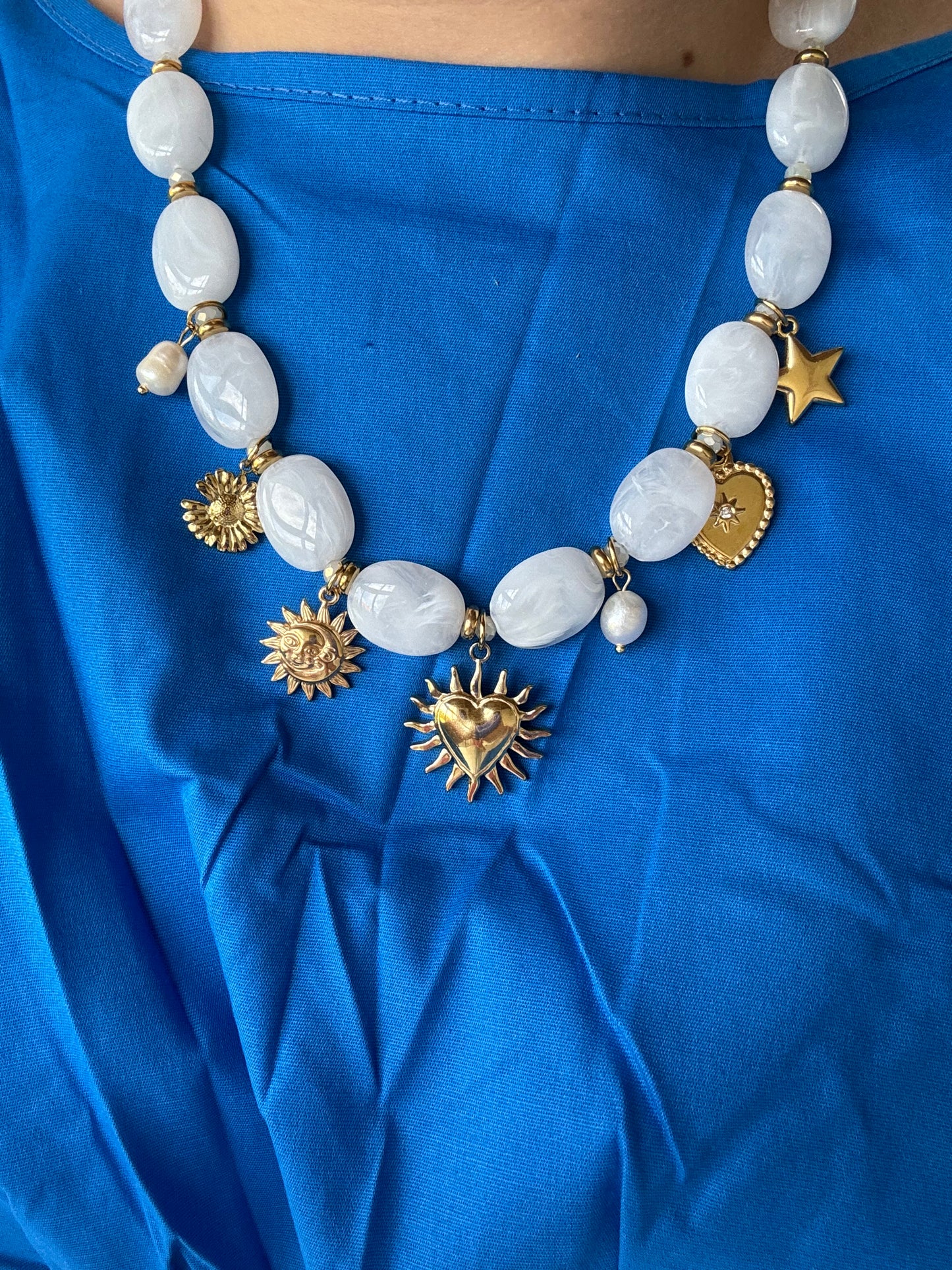 Pebbles Ketting Wit