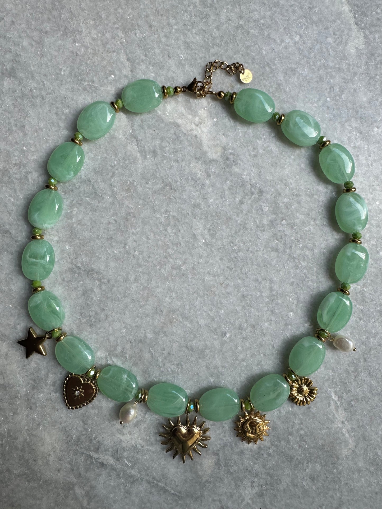 Pebbles Ketting Groen