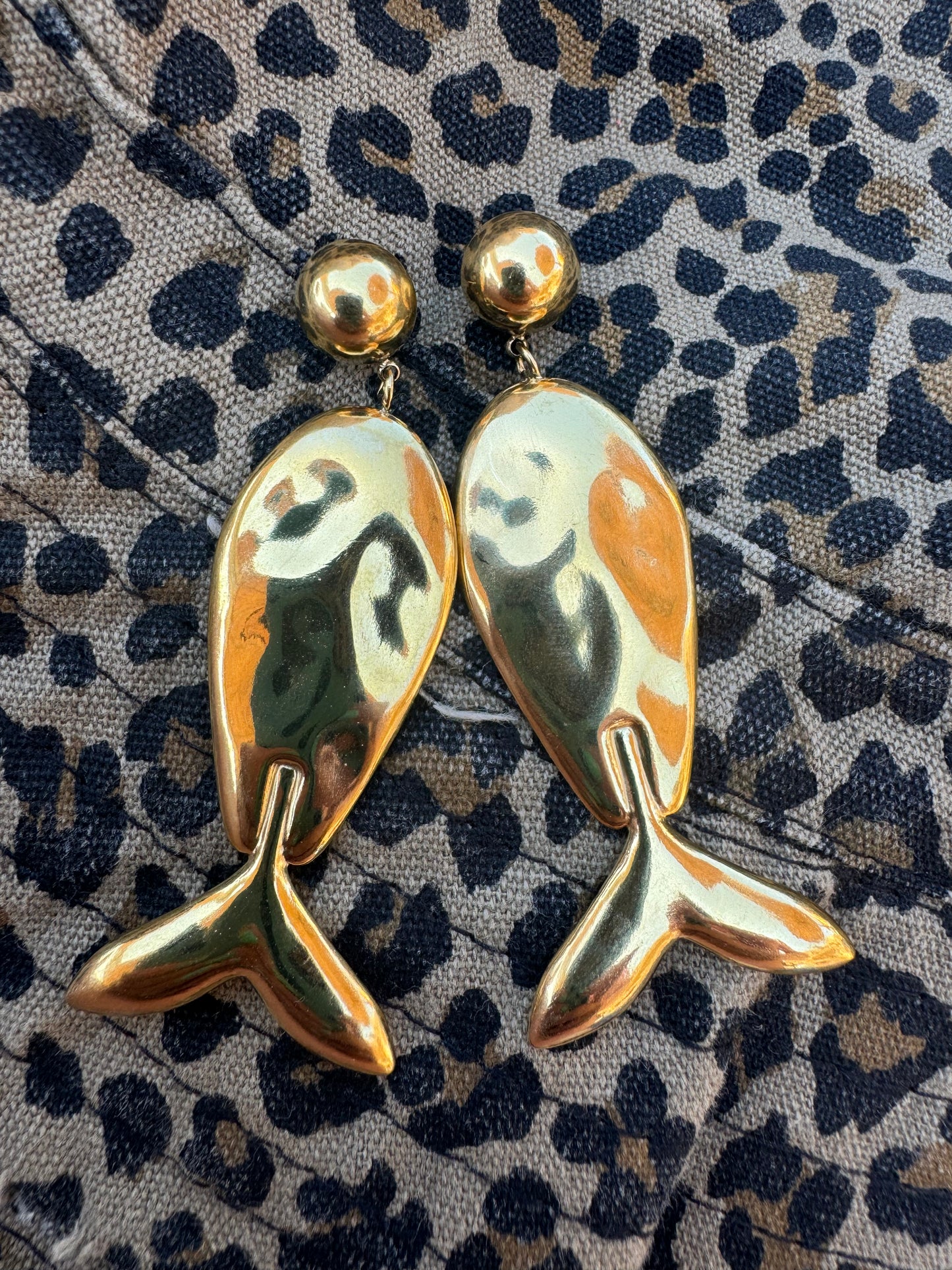 Statement Fish oorbellen
