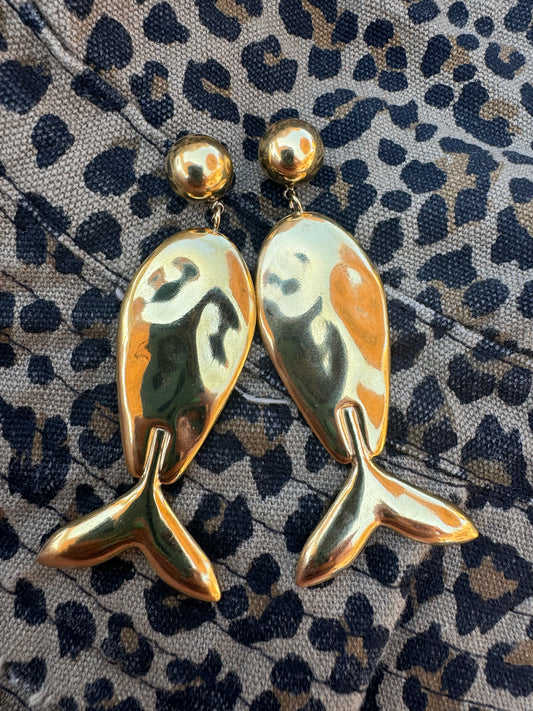 Statement Fish oorbellen