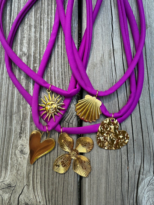 Biza ketting paars