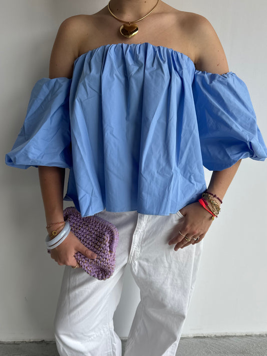 Marshmallow Top Blauw