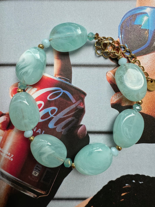 Pebbles Armband Blauw